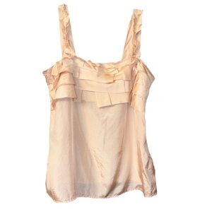 J. Crew Silk Deconstructed Peach Tank Size 4 EUC